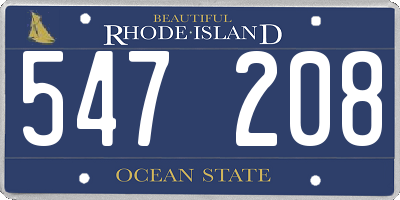RI license plate 547208