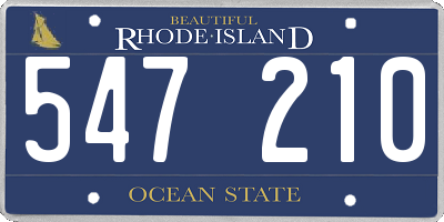 RI license plate 547210