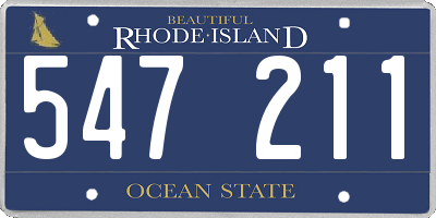 RI license plate 547211