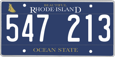 RI license plate 547213