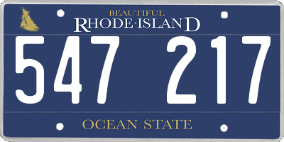 RI license plate 547217