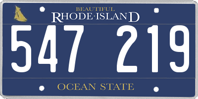 RI license plate 547219