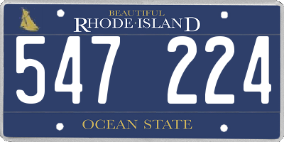 RI license plate 547224