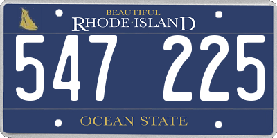 RI license plate 547225
