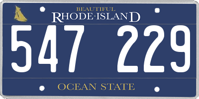 RI license plate 547229