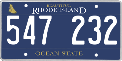 RI license plate 547232