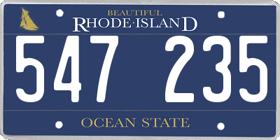 RI license plate 547235