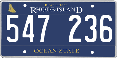 RI license plate 547236