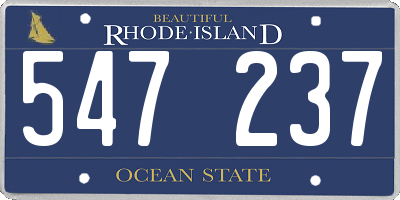 RI license plate 547237