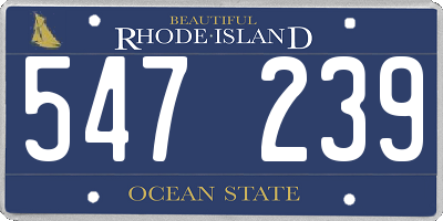 RI license plate 547239