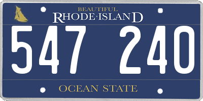 RI license plate 547240