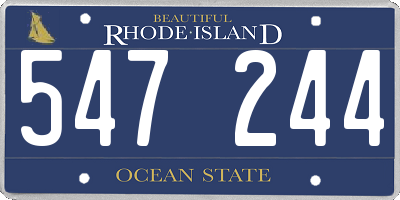 RI license plate 547244