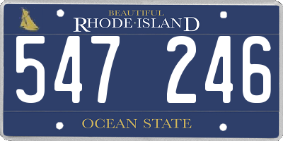 RI license plate 547246