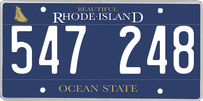 RI license plate 547248