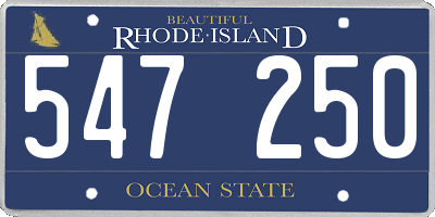 RI license plate 547250