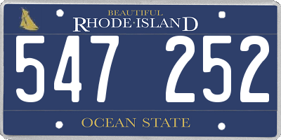 RI license plate 547252