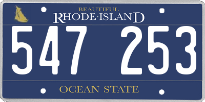 RI license plate 547253