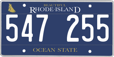RI license plate 547255