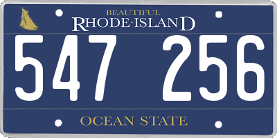 RI license plate 547256