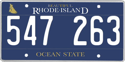 RI license plate 547263
