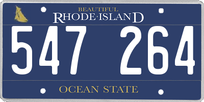 RI license plate 547264