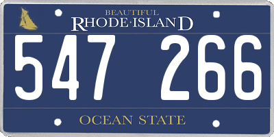 RI license plate 547266