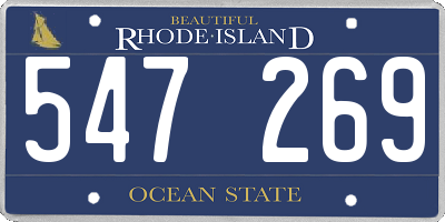 RI license plate 547269