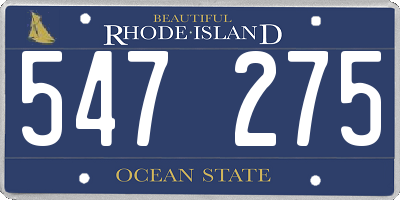 RI license plate 547275