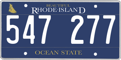 RI license plate 547277