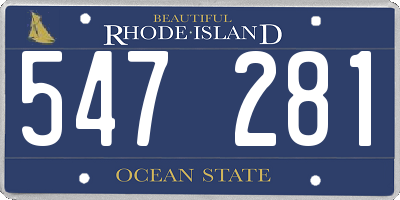 RI license plate 547281