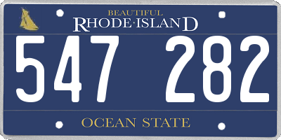 RI license plate 547282