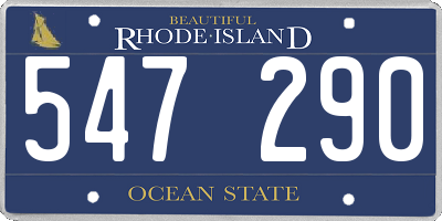 RI license plate 547290
