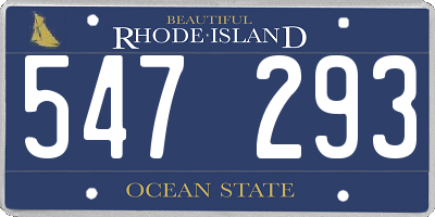 RI license plate 547293