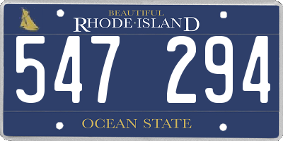 RI license plate 547294