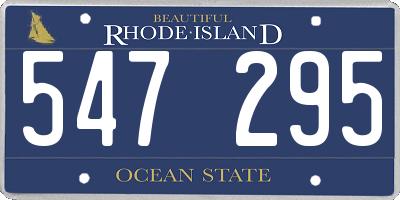 RI license plate 547295