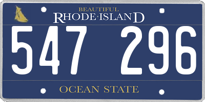 RI license plate 547296
