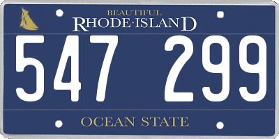 RI license plate 547299