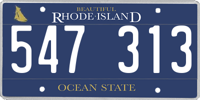 RI license plate 547313