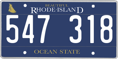 RI license plate 547318