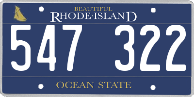 RI license plate 547322
