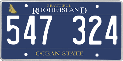 RI license plate 547324