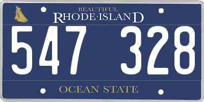 RI license plate 547328