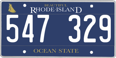 RI license plate 547329
