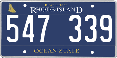 RI license plate 547339