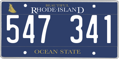 RI license plate 547341