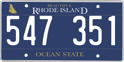 RI license plate 547351