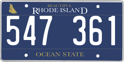 RI license plate 547361