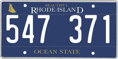 RI license plate 547371