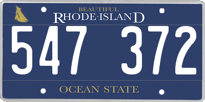 RI license plate 547372