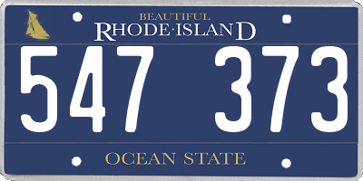 RI license plate 547373